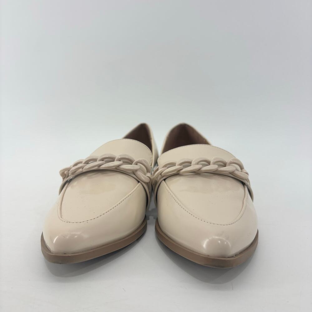 Lauren Conrad Demii Bone Loafers Women’s 8.5 Beige Patent Leather Flats - Picture 9 of 11